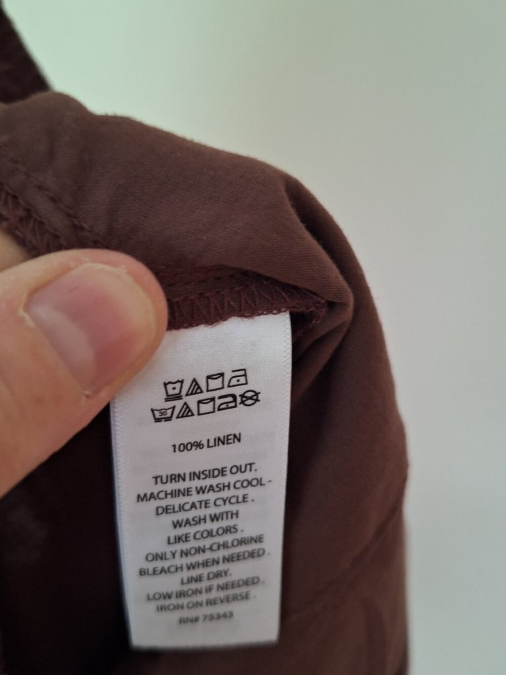 NWT Tahari 100% Linen Brown 2 Pocket Pant Women XL - Picture 9 of 9